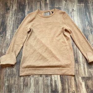 BCBG MaxAzria Camel Sweater open back
